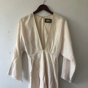 Reformation White Linen Mini Dress- Size 4